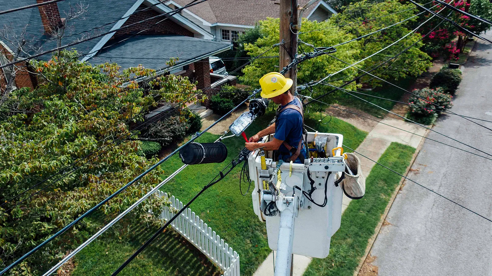 Electrical contractor working